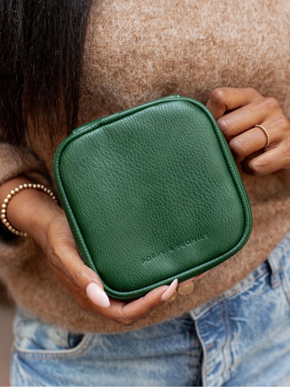 Poppy & Peonies - The Teched Out Case Heritage Green